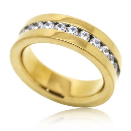 Gold finishing stainless steel rings