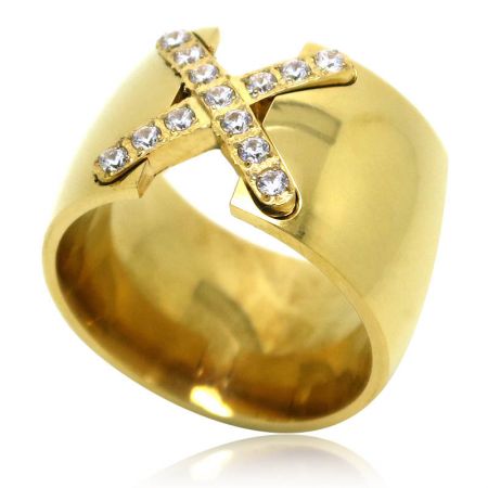 แหวนนิ้วสแตนเลสชุบทองคำ