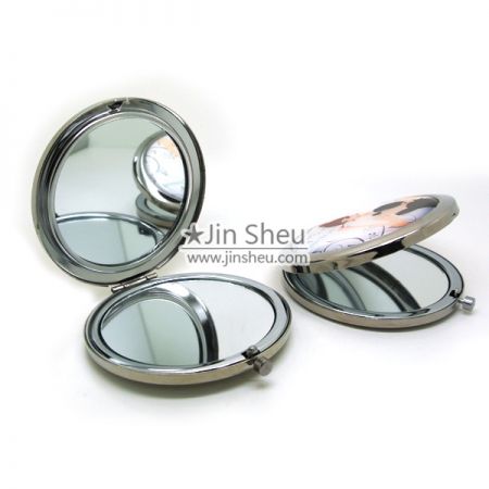 Espelho compacto personalizado (redondo, quadrado) - Espelho compacto com logotipo personalizado em adesivo epóxi