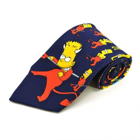 Cravate avec impression de Simpson