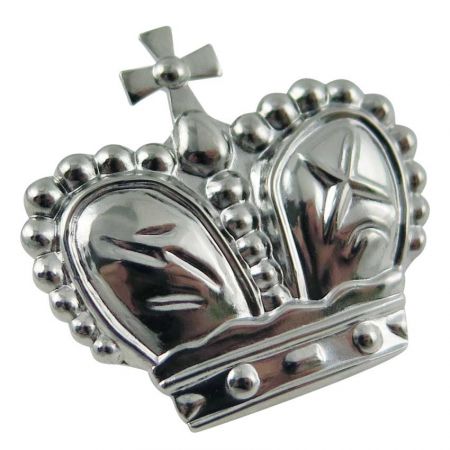 Nickel plated Crown Badges - imperial crown lapel pins
