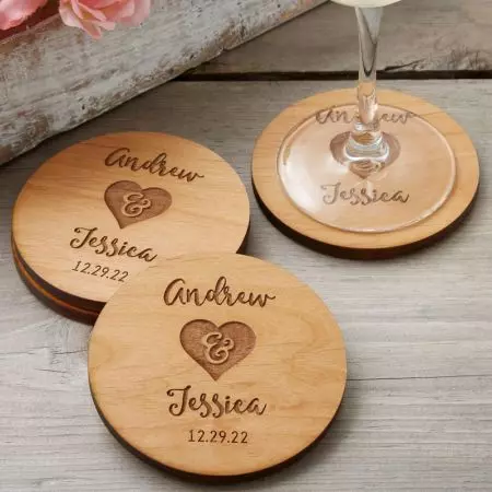 Mukautetut puu aluslautaset - Mukautetut puu juoma-aluslautaset