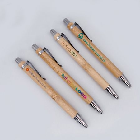 caneta de bambu de madeira