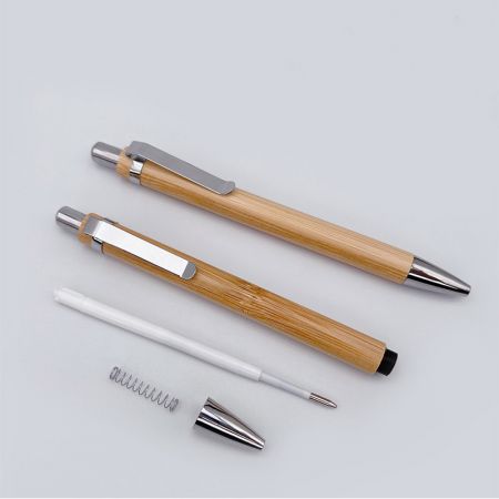 pluma de bambú de bolígrafo personalizada