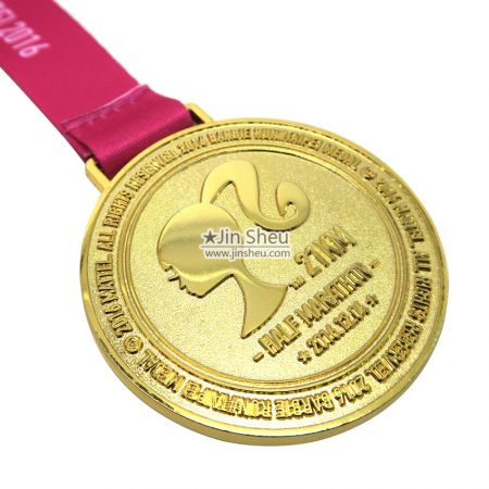 custom bright gold award medals