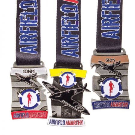 Medallas deportivas personalizadas con cintas - Medalla personalizada de cinta deportiva