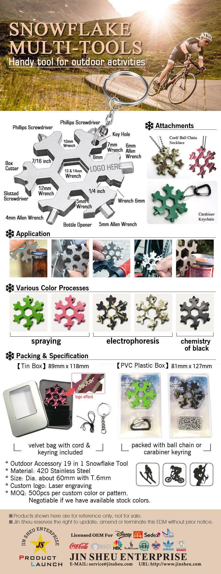 Promotional Snowflake Multi Tools
