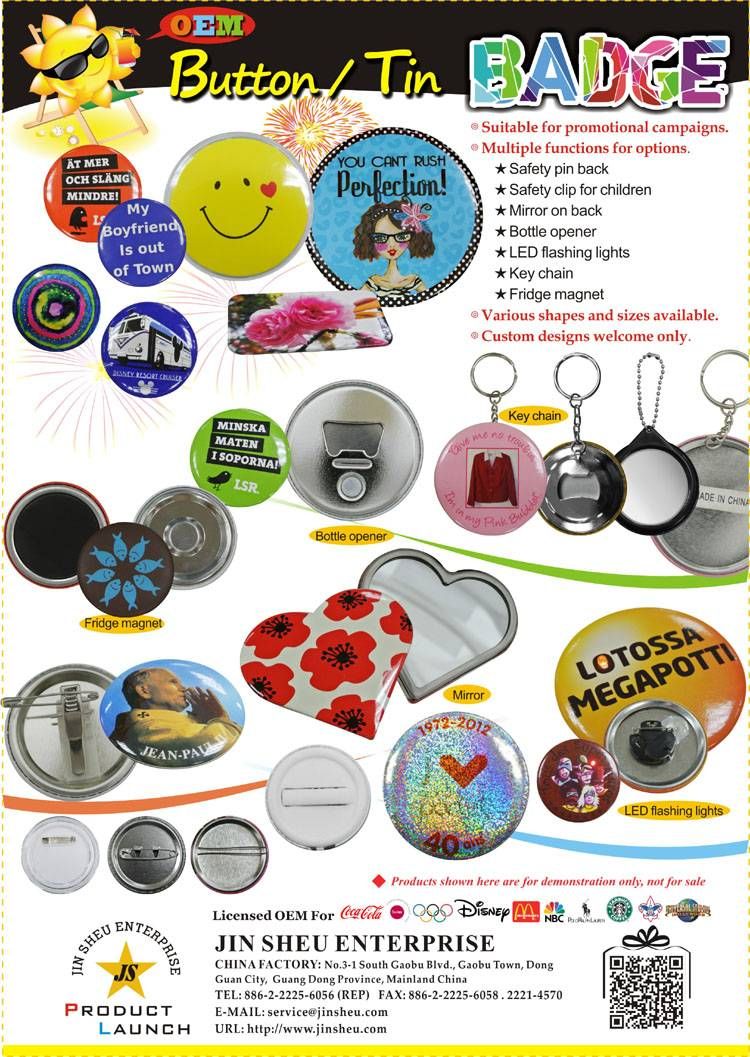 Custom Button Badge/ Personalized Tin Badges