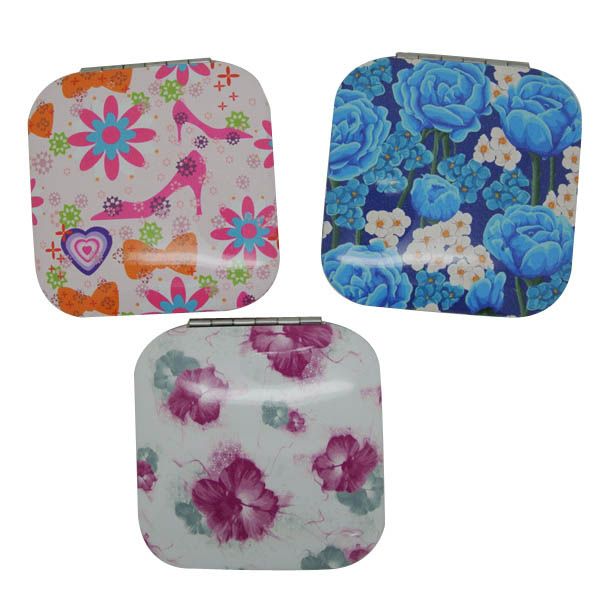 Foldable Double Sided Compact Mirror | Personalized Metal & Silicone ...