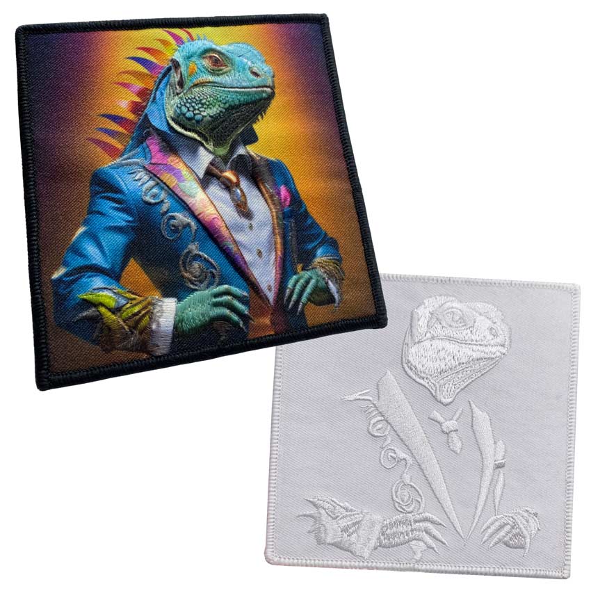 High quality printed embroidered patches