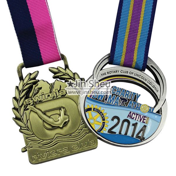 3D Metal Maratón de plata Premios trofeos medallas deportivas