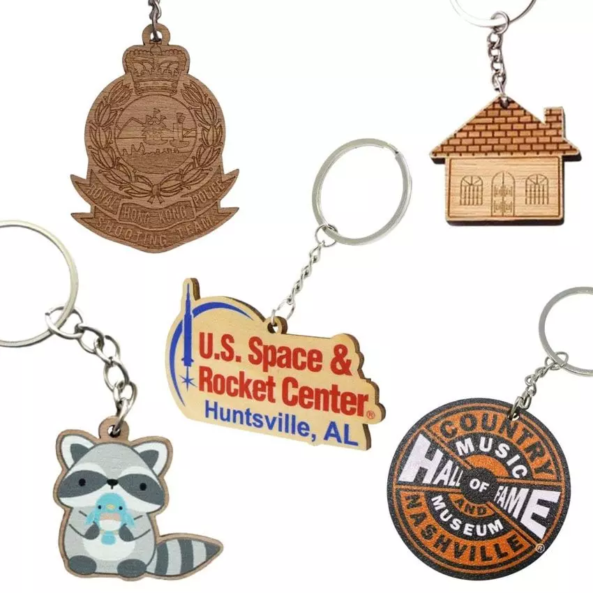 Custom Wooden Keychain | Personalized Metal & Silicone Promotional ...