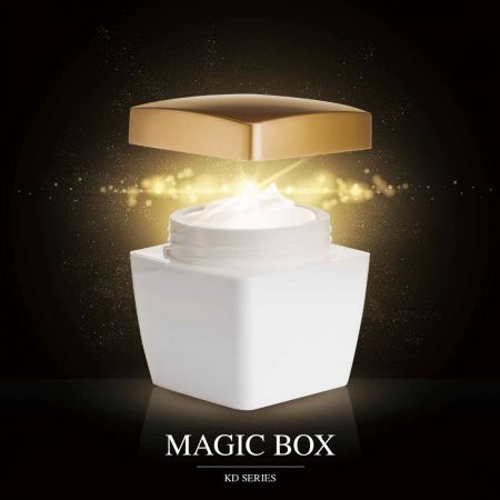 Magic Box (vierkante acryl luxe cosmetica- en huidverzorgingsverpakking)