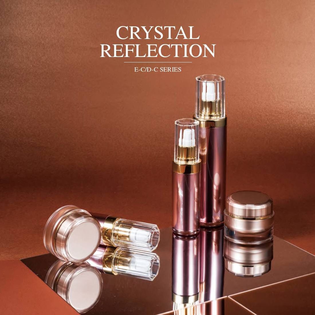 Crystal Reflection (акриловая роскошная упаковка для косметики и средств по уходу за кожей) Серия EC/DC