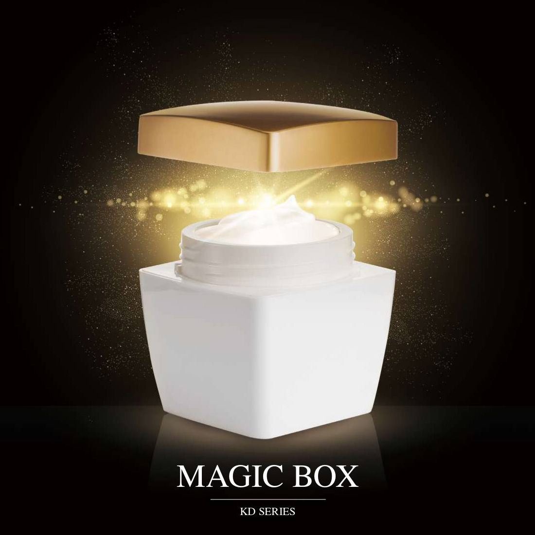 Magic Box (vierkante acryl luxe cosmetica- en huidverzorgingsverpakking) KD-serie