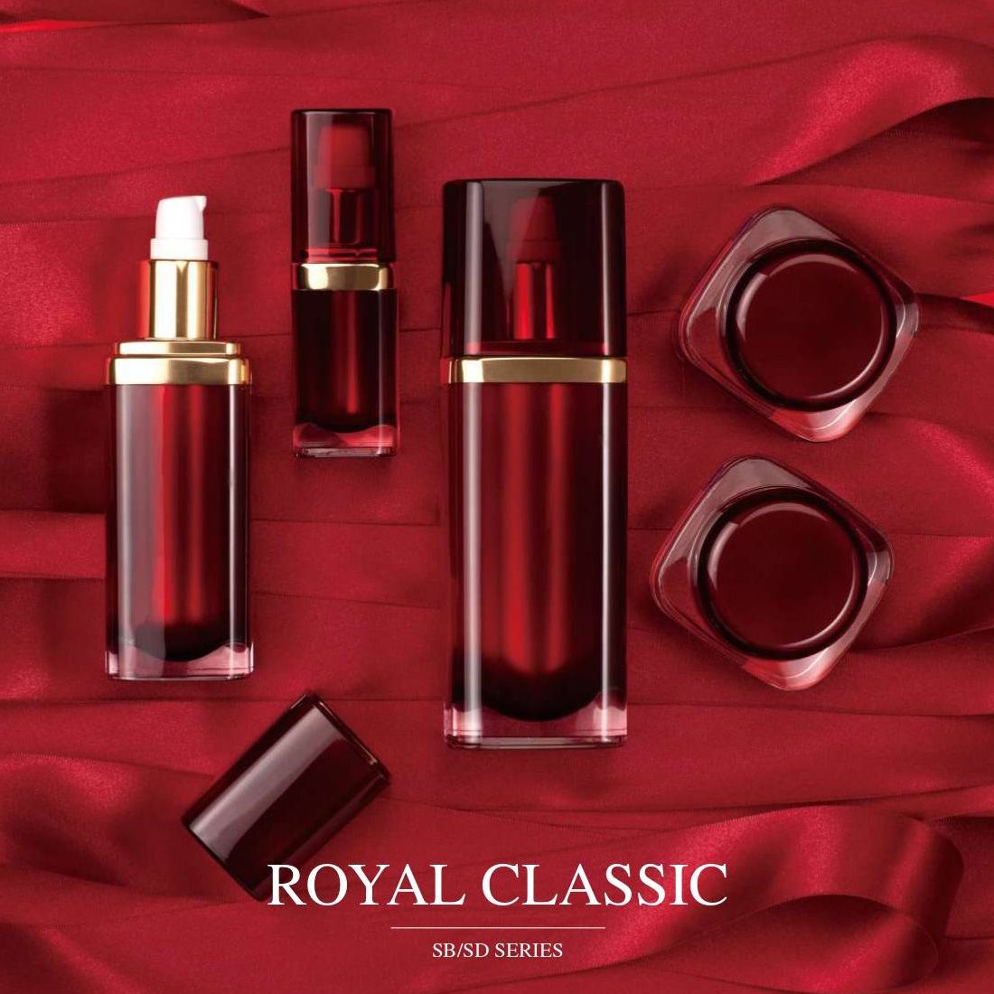 Royal Classics (luxe cosmetische en huidverzorgingsverpakkingen van acryl) SB / SD-serie