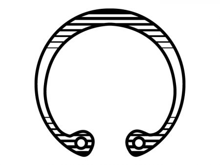 Anéis de retenção curvados em polegadas para furos ASME/ANSI B18.27.3