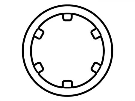 Anéis de retenção circular em polegadas para eixo