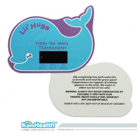 بطاقة ميزان حرارة الحمام الحوت - أداة ميزان الحرارة الممتازة لإعداد درجة حرارة الاستحمام المناسبة، مما يوفر متعة آمنة للأطفال الرضع.