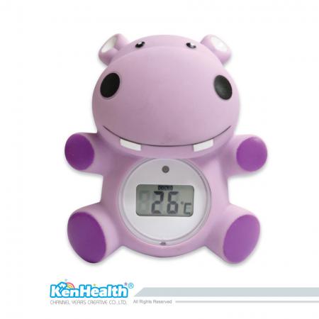 Termômetro de banho para bebê hipopótamo - O excelente termômetro para preparar a temperatura certa do banho, traz segurança e diversão no banho para os bebês.