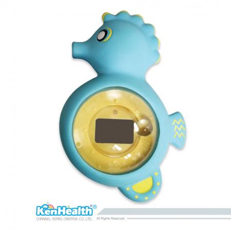Termômetro de banho de cavalo marinho bebê - O excelente termômetro para preparar a temperatura certa do banho, traz segurança e diversão no banho para os bebês.