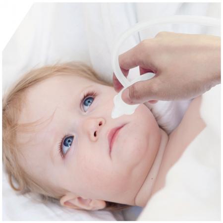 Aspirador nasal para bebê - Sucção autoajustável e design anti-refluxo exclusivo para que os usuários se sintam à vontade durante o uso.