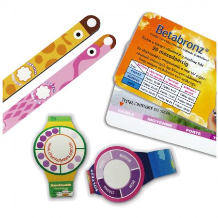 紫外線測驗錶&卡片 - 偵測紫外線強度以降低曬傷可能性。