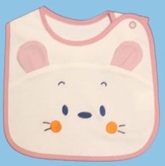Хлопковый нагрудник-мишка - Нижний слой из водонепроницаемой и дышащей ткани удобен в ношении. Отсутствие протечек и пятен на одежде, а также рассеивание тепла