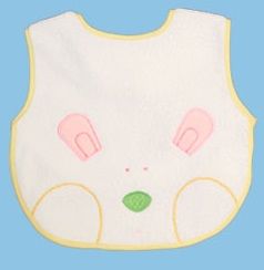 Babero-Conejo de Microfibra - La capa inferior de tela impermeable y transpirable es cómoda de llevar. Sin fugas ni manchas con la ropa, también calor difuso.