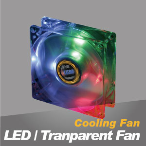 LED＆透明な冷却ファン