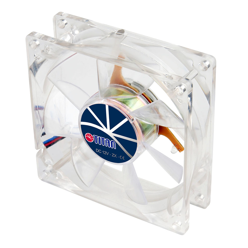80mm Led Fan Frame TITAN 12V DC 80mm LED Transparent Cooling Fan with Z-AXIS Bearing ...