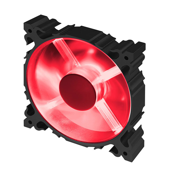 TITAN 12V DC 120mm Aluminum Frame LED Cooling Fan with 7-Blades ...