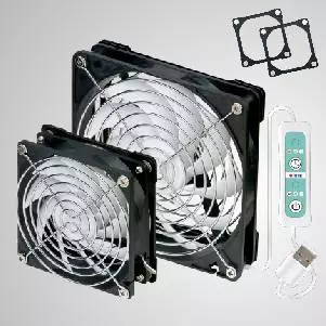 Ventilateur Échappement USB 75mm 3 Vitesses - Double Tuyaux Pour Imprimante, Serre, Animaux