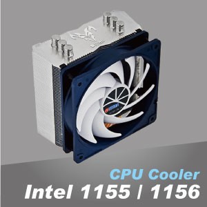 Intel LGA 1150/1151/1155/1156/1200 CPU-koeler - De aluminium koellichaam optimaliseert warmteafvoer voor efficiënte koeling.