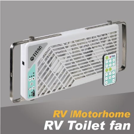Ventilador de Inodoro de RV - TITAN Ventilador de ventilación para inodoro de RV