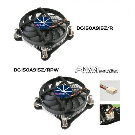 DC-150A915Z Serisi CPU Soğutucu Modeli İllüstrasyonu