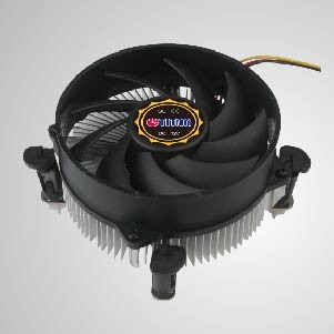 Refrigerador de CPU LGA 1155/1156/1200 con aletas de enfriamiento de aluminio de 95 mm / TDP 75W-84W