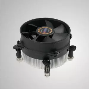 مبرد هواء لوحدة المعالجة المركزية من إنتل بمقبس LGA 775 مع مروحة بقطر 95 ملم وزعانف تبريد من الألومنيوم / TDP 105 واط - مجهز بزعانف تبريد ألومنيوم شعاعية، قاعدة نحاسية نقية بقطر 30 ملم ومروحة عملاقة بحجم 92 ملم صامتة، يمكن لهذا المبرد لتبريد وحدة المعالجة المركزية تسريع نقل الحرارة.