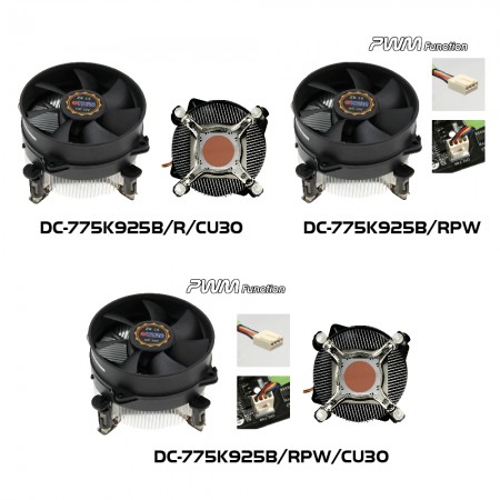 DC-775K925B Serisi CPU Soğutucu Modeli İllüstrasyonu