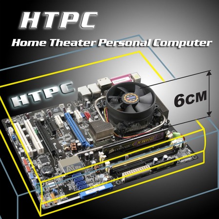 Sadece 53mm yükseklikte, ev sinema PC kasası gibi düşük profil kasa için uygundur (HTPC kasası)