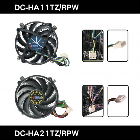 Differences for DC-HA11TZ/RPW and DC-HA21TZ/RPW