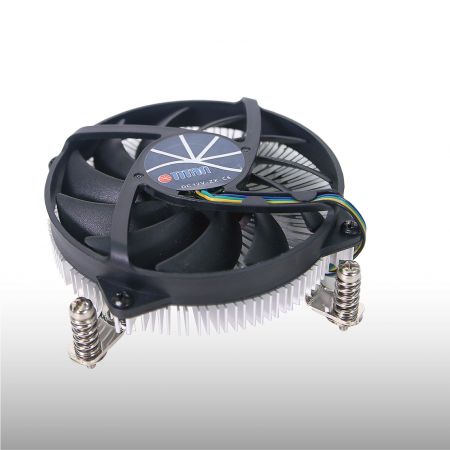 Intel LGA 1700- Low Profile Design CPU Air Cooler with Aluminum Cooling Fins/ TDP 65W - Equipped with radial aluminum cooling fins and silent fan, this CPU cooler can centralize airflow and effectively enhance thermal dissipation.