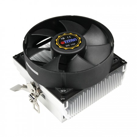 Radial cooling fins design for centralizing airflow and circulation to enhance thermal sink.