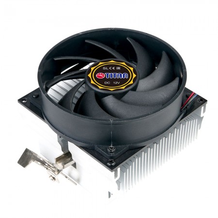 Radial cooling fins design for centralizing airflow and circulation to enhance thermal sink.