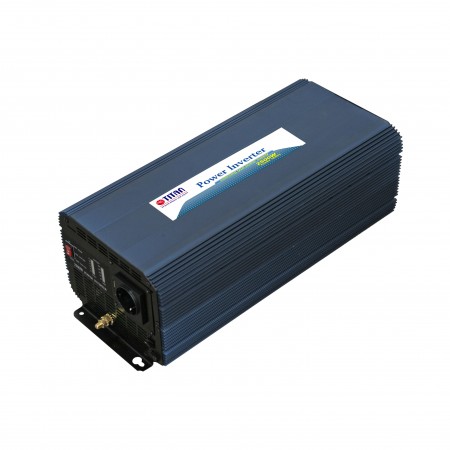 TITAN Onduleur à onde modifiée 2500W 12V/24V CC avec télécommande et adaptateur USB pour voiture
