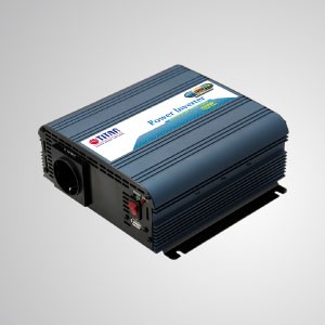 Onduleur de puissance à onde sinusoïdale modifiée 600W 12V/24V DC vers 230V AC avec adaptateur pour voiture et port USB