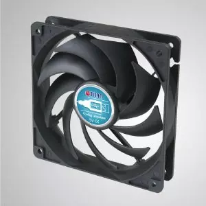 Ventilador de mesa USB portátil de 5V CC de 120 mm - Ventilador de enfriamiento portátil de 120 mm, se puede pegar a cualquier dispositivo con interfaz USB.