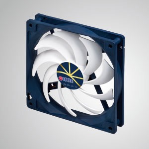 12V DC 0.4A Cooling Fan with Extreme Silent Low Speed Control / 140mm x 140mm x 25mm