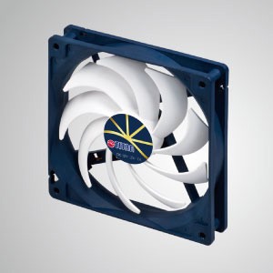 12V DC 0.4A Kühlventilator mit extrem leiser niedriger Geschwindigkeitsregelung / 140mm x 140mm x 25mm - "3 extreme" Funktionen: Extrem leise, extrem niedrige Geschwindigkeit und extrem niedriger Stromverbrauch.