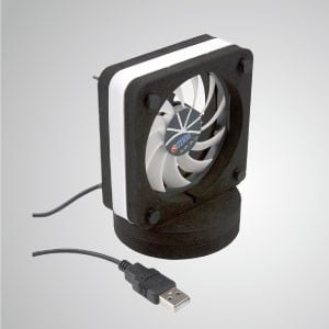Ventilador de refrigeración portátil USB de doble vía de 80 mm de CC 5V/12V para escritorio/laptop con paquete de material de EVA